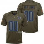 Camiseta NFL Limited Nino Tennessee Titans Personalizada Salute To Service Verde