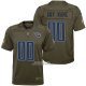 Camiseta NFL Limited Nino Tennessee Titans Personalizada Salute To Service Verde