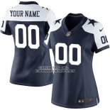 Camiseta NFL Mujer Dallas Cowboys Personalizada Azul Blanco