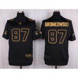 Camiseta New England Patriots Gronkowski Negro Nike Elite Pro Line Gold NFL Hombre