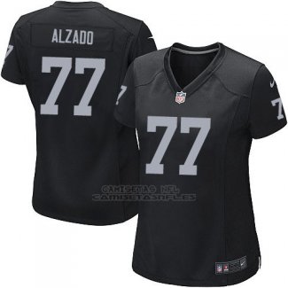 Camiseta Oakland Raiders Alzado Negro Nike Game NFL Mujer