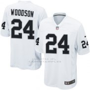 Camiseta Oakland Raiders Woodson Blanco Nike Game NFL Nino