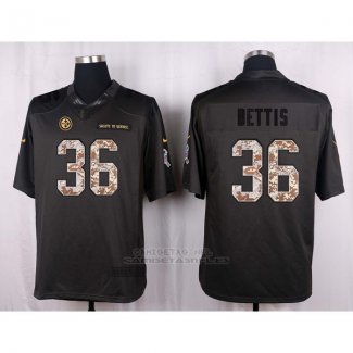 Camiseta Pittsburgh Steelers Bettis Apagado Gris Nike Anthracite Salute To Service NFL Hombre