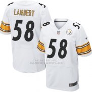 Camiseta Pittsburgh Steelers Lambert Blanco Nike Elite NFL Hombre