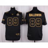 Camiseta Seattle Seahawks Baldwin Negro Nike Elite Pro Line Gold NFL Hombre