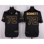 Camiseta Seattle Seahawks Bennett Negro Nike Elite Pro Line Gold NFL Hombre
