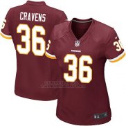 Camiseta Washington Commanders Cravens Rojo Nike Game NFL Marron Mujer