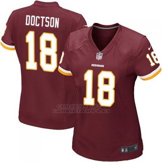 Camiseta Washington Commanders Doctson Rojo Nike Game NFL Marron Mujer