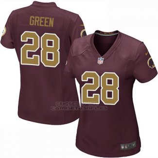 Camiseta Washington Commanders Green Marron Nike Game NFL Mujer