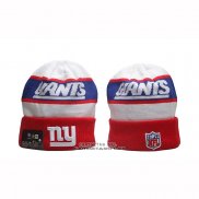 Gorro Beanie New York Giants New Era Sideline Blanco Rojo