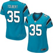 Camiseta Carolina Panthers Tolbert Lago Azul Nike Game NFL Mujer