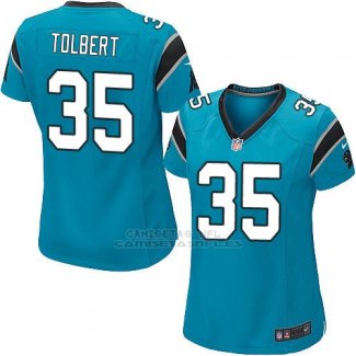Camiseta Carolina Panthers Tolbert Lago Azul Nike Game NFL Mujer