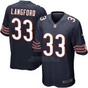 Camiseta Chicago Bears Langford Blanco Negro Nike Game NFL Nino