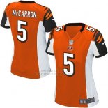 Camiseta Cincinnati Bengals McCarron Naranja Nike Game NFL Mujer