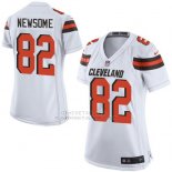 Camiseta Cleveland Browns Newsome Blanco Nike Game NFL Mujer