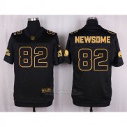 Camiseta Cleveland Browns Newsome Negro Nike Elite Pro Line Gold NFL Hombre