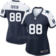 Camiseta Dallas Cowboys Irvin Negro Blanco Nike Game NFL Mujer