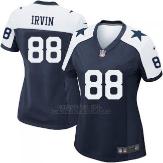 Camiseta Dallas Cowboys Irvin Negro Blanco Nike Game NFL Mujer