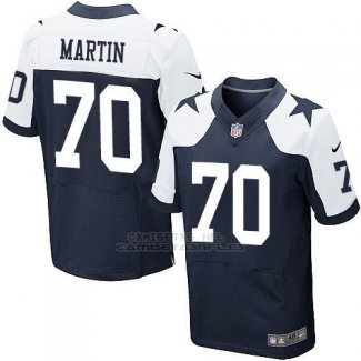 Camiseta Dallas Cowboys Martin Profundo Azul y Blanco Nike Elite NFL Hombre