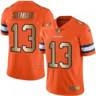 Camiseta Denver Broncos Siemian Naranja Nike Gold Legend NFL Hombre