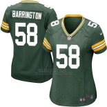 Camiseta Green Bay Packers Barrington Verde Militar Nike Game NFL Mujer