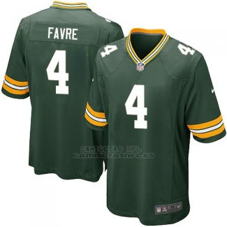 Camiseta Green Bay Packers Favre Verde Militar Nike Game NFL Nino