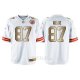 Camiseta Kansas City Chiefs Kelce Blanco Nike Gold Game NFL Hombre