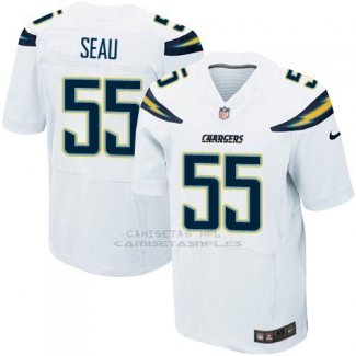 Camiseta Los Angeles Chargers Seau Blanco Nike Elite NFL Hombre