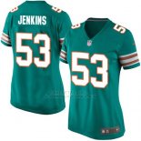 Camiseta Miami Dolphins Jenkins Verde Oscuro Nike Game NFL Mujer