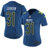 Camiseta NFC Johnson Azul 2017 Pro Bowl NFL Mujer