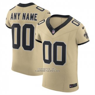 Camiseta NFL Elite New Orleans Saints Alterno Vapor F.U.S.E. Personalizada Amarillo