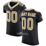 Camiseta NFL Elite New Orleans Saints Personalizada Vapor Untouchable Negro