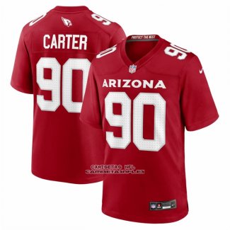 Camiseta NFL Game Arizona Rojos Zach Carter Rojo