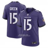 Camiseta NFL Game Baltimore Ravens Mike Green Violeta1 Camiseta NFL Game Baltimore Ravens Mike Green Violeta1