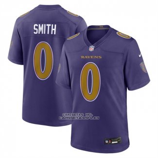 Camiseta NFL Game Baltimore Ravens Roquan Smith Alterno Violeta