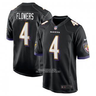 Camiseta NFL Game Baltimore Ravens Zay Flowers Negro