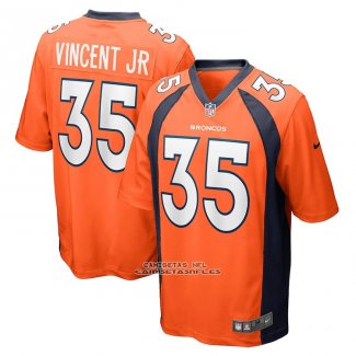 Camiseta NFL Game Denver Broncos Kary Vincent Jr Naranja