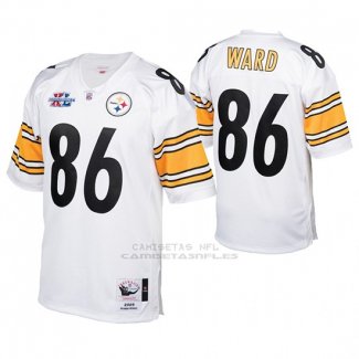 Camiseta NFL Game Hombre Pittsburgh Steelers 86 Hines Ward 2005 Autentico Blanco