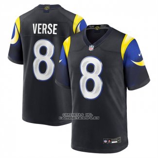 Camiseta NFL Game Los Angeles Rams Jared Verse 2025 Rivalries Collection Negro