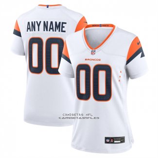 Camiseta NFL Game Mujer Denver Broncos Mile High Collection Personalizada Blanco