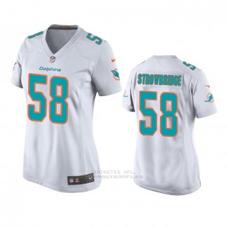 Camiseta NFL Game Mujer Miami Dolphins Jason Strowbridge Blanco