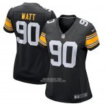 Camiseta NFL Game Mujer Pittsburgh Steelers T.j. Watt Alterno Negro