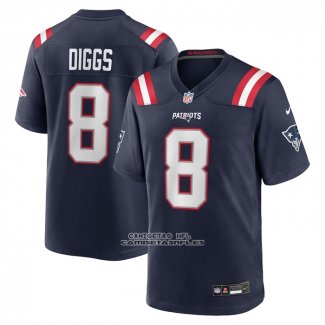 Camiseta NFL Game New England Patriots Stefon Diggs Azul
