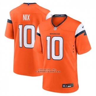 Camiseta NFL Game Nino Denver Broncos Bo Nix Naranja
