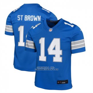 Camiseta NFL Game Nino Detroit Lions Amon Ra St Brown Azul