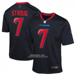 Camiseta NFL Game Nino Houston Texans CJ Stroud Azul1