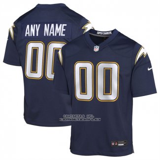 Camiseta NFL Game Nino Los Angeles Chargers Alterno Super Chargers Personalizada Azul