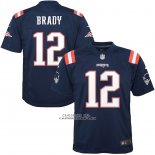 Camiseta NFL Game Nino New England Patriots Tom Brady Azul Color Rush