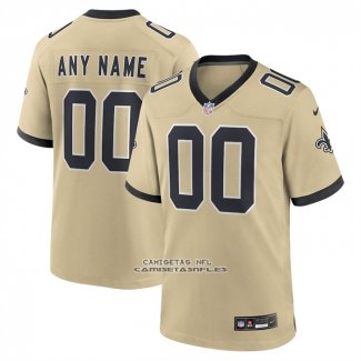 Camiseta NFL Game Nino New Orleans Saints Alterno Gameday Golds Personalizada Oro