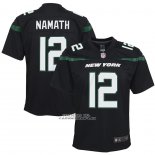 Camiseta NFL Game Nino New York Jets Joe Namath Retired Negro